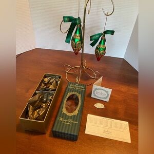 Waterford Peacock Grande Icicles Ornaments. Great Used Condition.